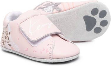 Kenzo Kids Leren sneakers Roze