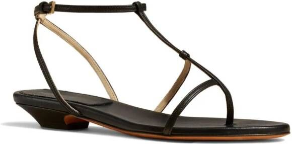 KHAITE The Jones leren sandalen Zwart