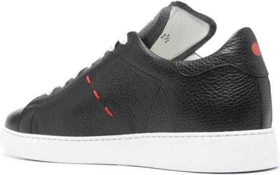 Kiton Leren sneakers met naad detail Zwart