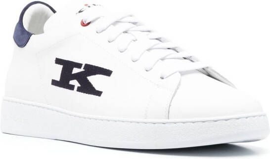 Kiton Sneakers met geborduurd logo Wit