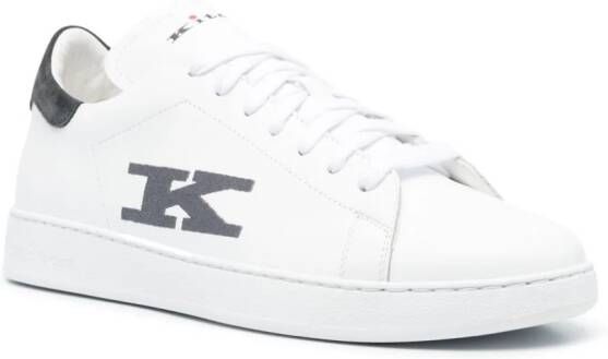 Kiton Sneakers met geborduurd logo Wit