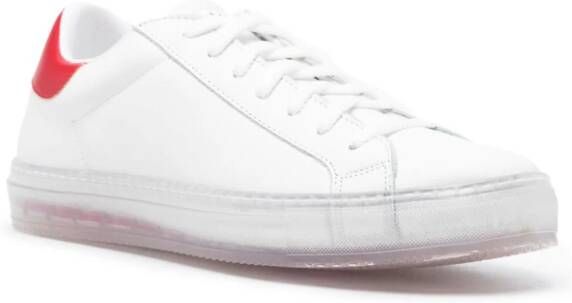 Kiton Ussa088 leren sneakers Wit