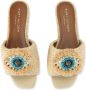 Kurt Geiger London Evil Eye raffia muiltjes Beige - Thumbnail 4