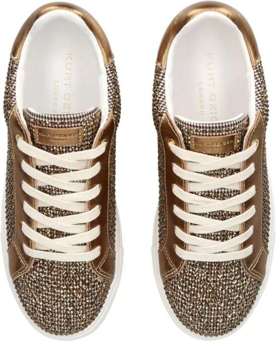 Kurt Geiger London Laney sneakers verfraaid met kristallen Beige