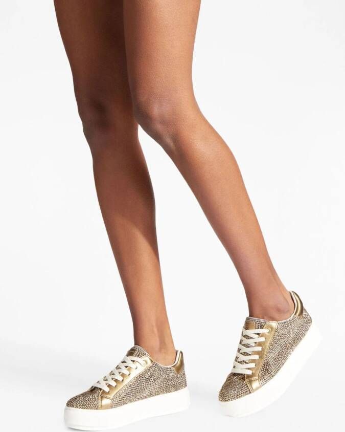 Kurt Geiger London Laney sneakers verfraaid met kristallen Beige