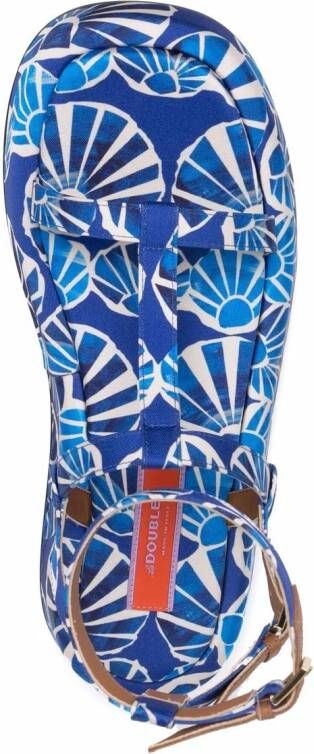 La DoubleJ Jazzy sandalen met print Blauw