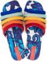 La DoubleJ Slippers met chevron streep Blauw - Thumbnail 4