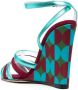 La DoubleJ Tones sandalen met sleehak Blauw - Thumbnail 3