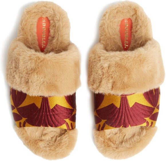 La DoubleJ Winter slippers met jacquard Beige