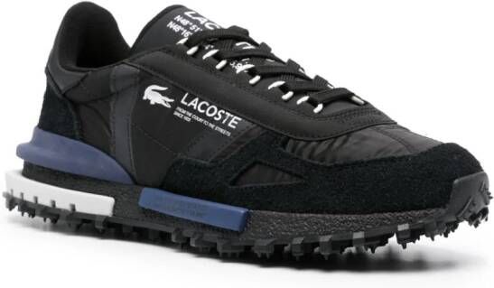 Lacoste Elite Active Textile leren sneakers Zwart