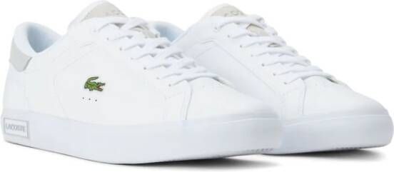 Lacoste Powercourt leren sneakers Wit