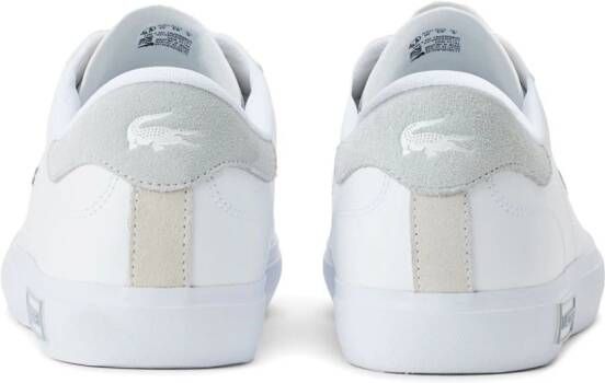 Lacoste Powercourt leren sneakers Wit