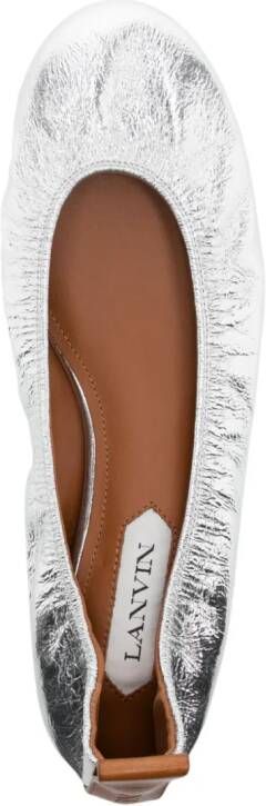 Lanvin Ballerina's met metallic-effect Zilver