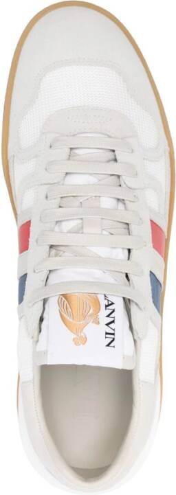 Lanvin Clay mesh sneakers met suède vlakken Wit