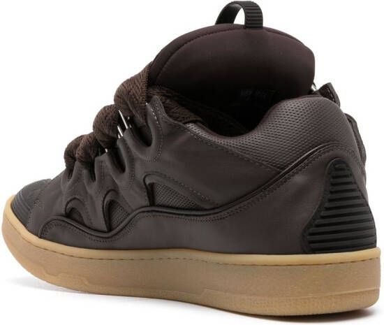 Lanvin Curb leren sneakers Bruin