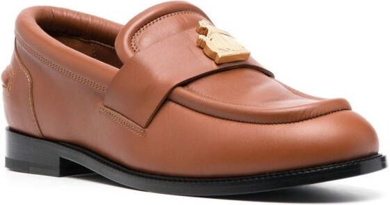 Lanvin Loafers met logoplakkaat Bruin