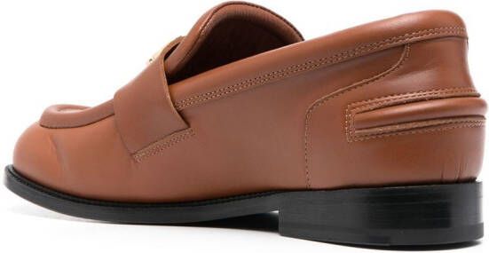 Lanvin Loafers met logoplakkaat Bruin