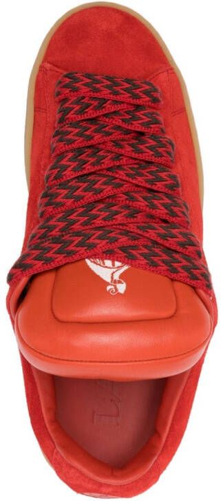 Lanvin x Future Hyper Curb suède sneakers Rood