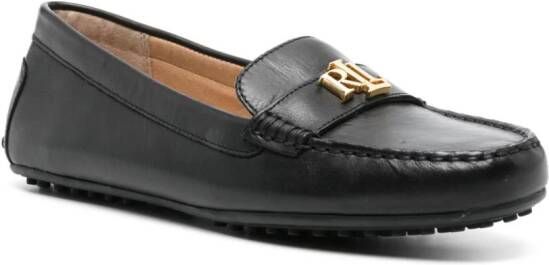 Lauren Ralph Lauren Barnsbury Driver leren loafers Zwart