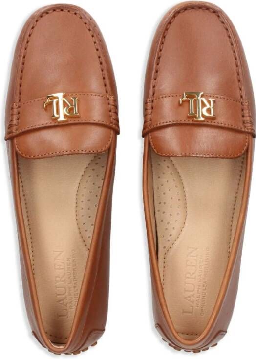 Lauren Ralph Lauren Barnsbury leren loafers Bruin