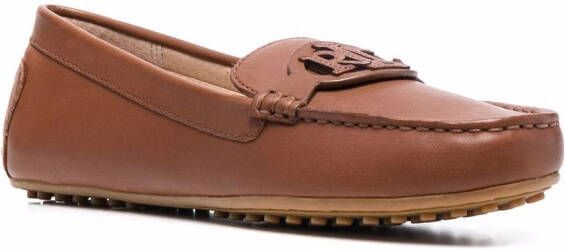 Lauren Ralph Lauren Brynn loafers met logopatch Bruin