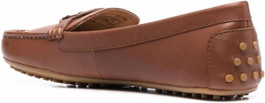 Lauren Ralph Lauren Brynn loafers met logopatch Bruin