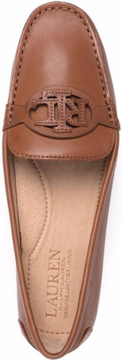 Lauren Ralph Lauren Brynn loafers met logopatch Bruin