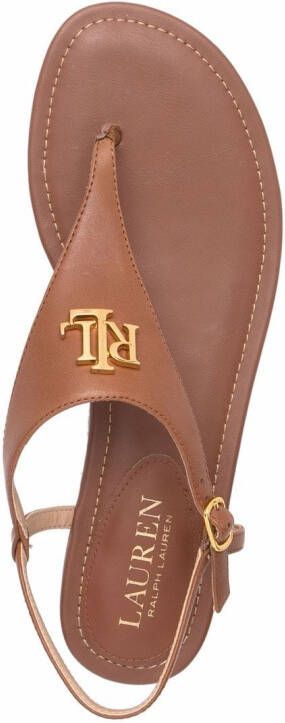 Lauren Ralph Lauren Ellington leren sandalen Bruin