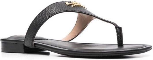 Lauren Ralph Lauren Leren sandalen Zwart