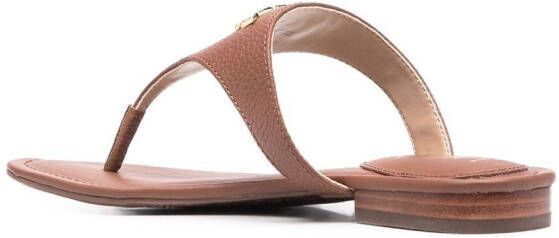 Lauren Ralph Lauren Sandalen met logoprint Bruin