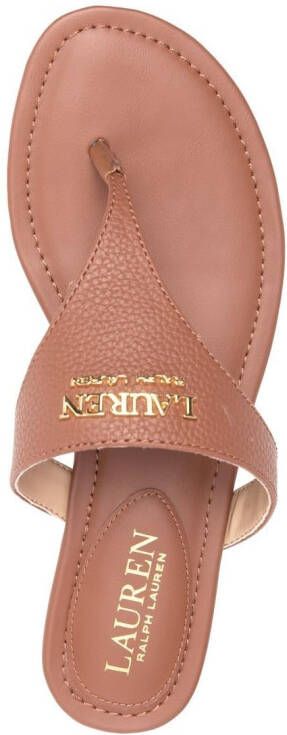 Lauren Ralph Lauren Sandalen met logoprint Bruin