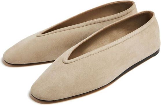 Le Monde Beryl Luna leren ballerina's Beige