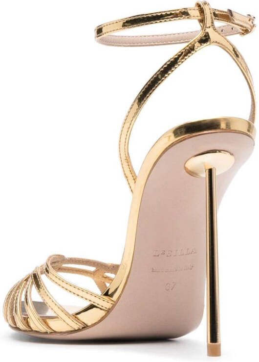 Le Silla Afrodite leren sandalen Goud