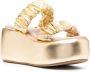 Le Silla Aiko muiltjes met metallic-effect Goud - Thumbnail 2