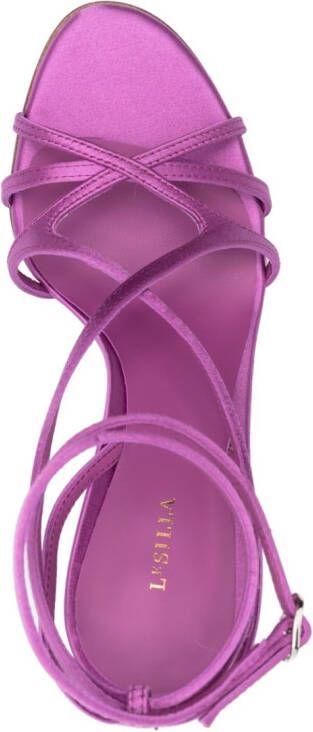 Le Silla Belen leren sandalen Paars