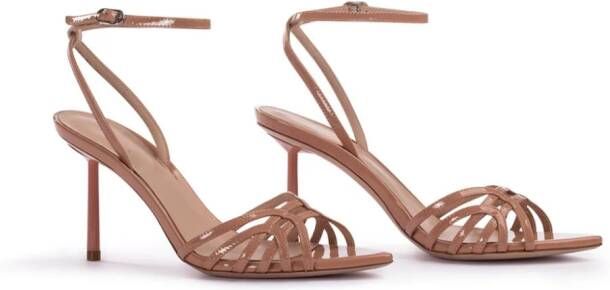 Le Silla Bella 80mm lakleren sandalen Beige