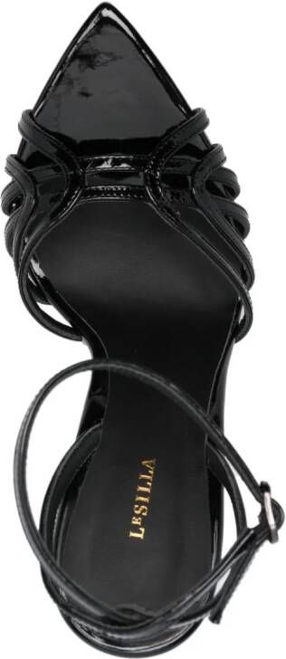 Le Silla Bella leren sandalen Zwart