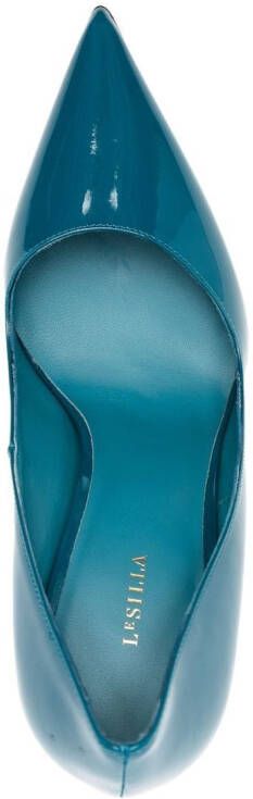 Le Silla Eva lakleren pumps Blauw