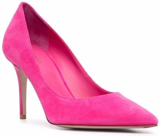 Le Silla Eva suède pumps Roze