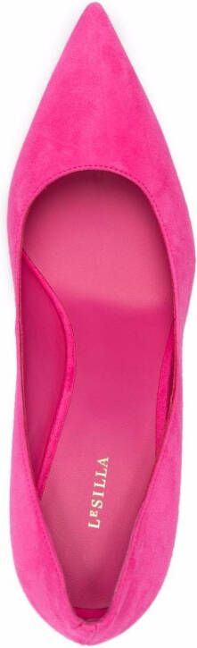 Le Silla Eva suède pumps Roze