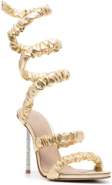 Le Silla Fedra leren sandalen Goud