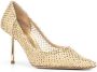 Le Silla Gilda 90 mm pumps verfraaid met kristallen Goud - Thumbnail 2