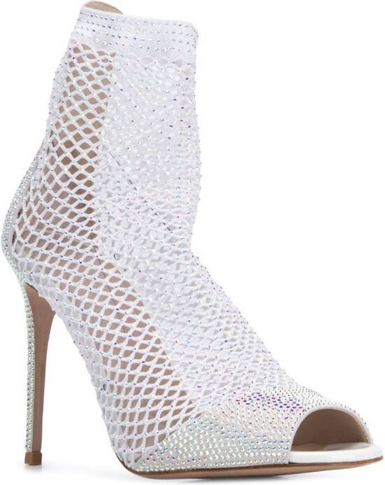 Le Silla Gilda sandalen met mesh Wit