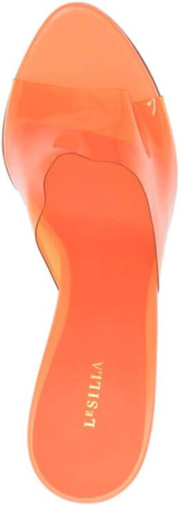 Le Silla Kira leren sandalen Oranje