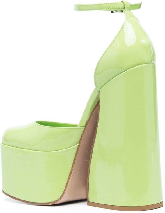 Le Silla Nikki pumps met plateauzool Groen