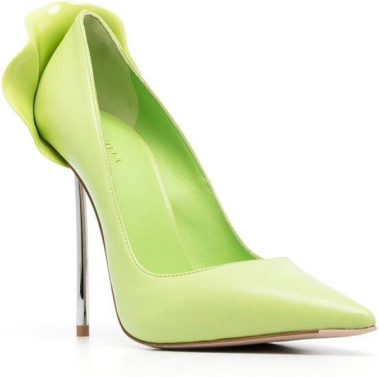 Le Silla Petalo leren pumps Groen