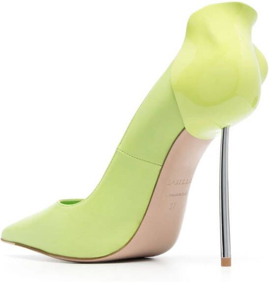 Le Silla Petalo leren pumps Groen