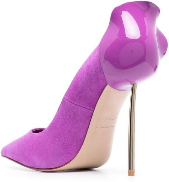 Le Silla Petalo suède pumps Paars