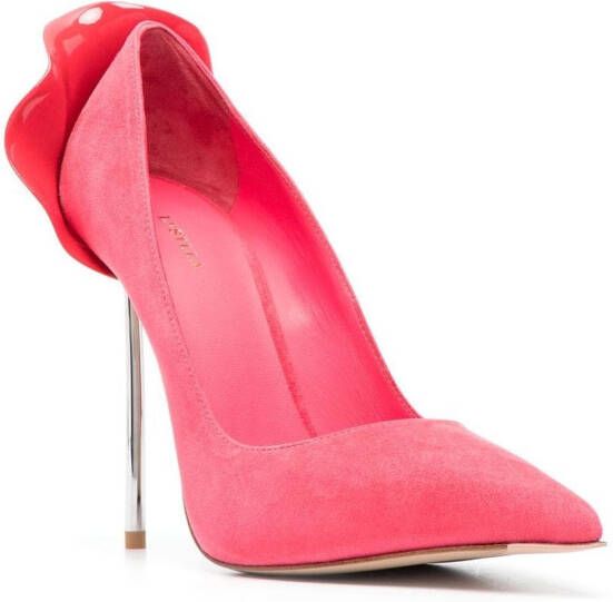 Le Silla Petalo suède pumps Rood