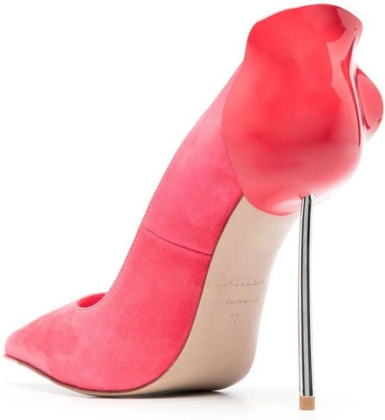 Le Silla Petalo suède pumps Rood